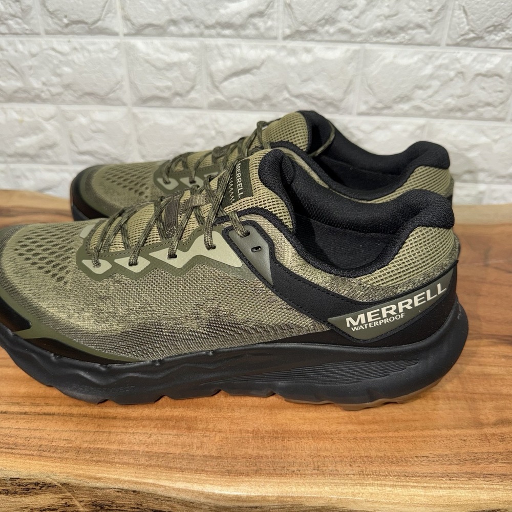 Merrell Waterproof Trail Hiking Shoes Olive Black Men's 12W J068397W NIB - Picture 5 of 8